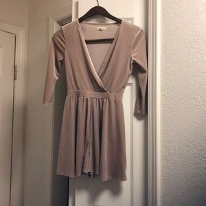 Velvet v-neck romper